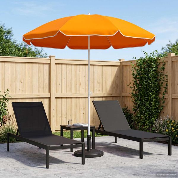 vidaXL Garten-Sonnenschirm 160 cm 170T Polyester Orange 42041350
