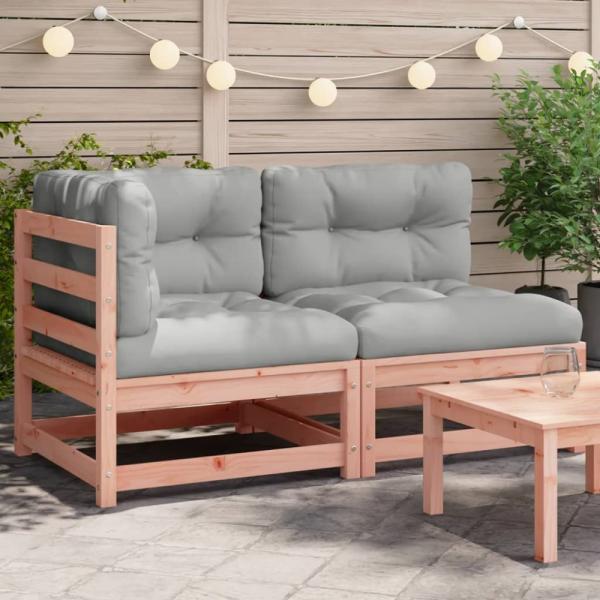 vidaXL Gartensofa mit Kissen 2-Sitzer Massivholz Douglasie 838123