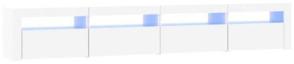 vidaXL TV-Schrank mit LED-Leuchten Weiß 240x35x40 cm 3152762