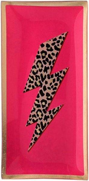 Giftcompany Schmuckkassette Glasteller Love Plates Blitz Neon Pink (21cm)