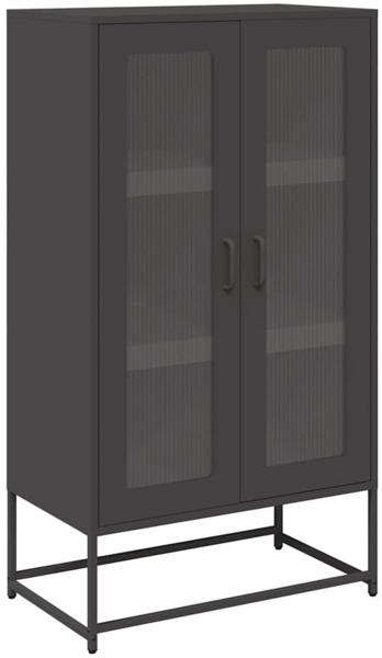 vidaXL Highboard Schwarz 68x39x123 cm Stahl 853356
