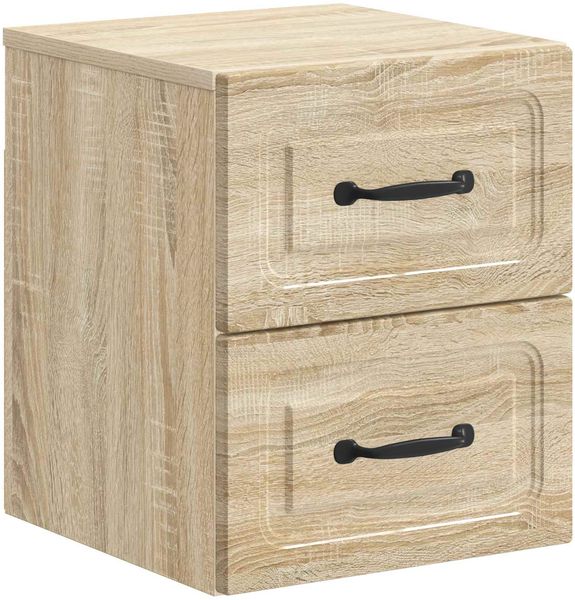 vidaXL Wandmontierter Nachttisch Sonoma-Eiche 34,5 x 33 x 40 cm 899319
