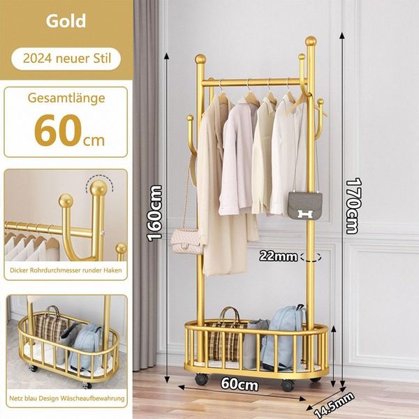 MOPUEA Garderobenständer Freistehender Kleiderständer,Mobile Kleiderständer(60cm*170cm), (1 St)