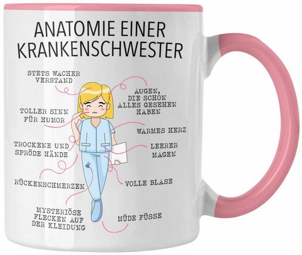 Trendation Tasse Trendation - Anatomie Krankenschwester Tasse Geschenk Lustige Geschenk