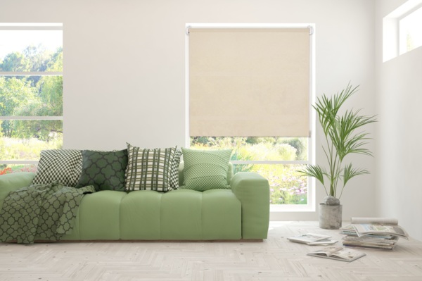 ondeco Klemmrollos ohne Bohren, Sichtschutz Rollo Fenster innen und Tür mit Klemmträger, Seitenzugrollo Lichtdurchlässig Blickdicht Sonnenschutz Trend - Sand - 45x150 cm Bild 7