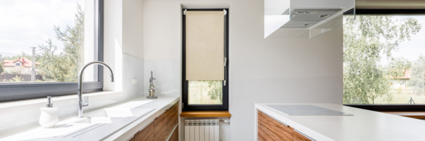 ondeco Klemmrollos ohne Bohren, Sichtschutz Rollo Fenster innen und Tür mit Klemmträger, Seitenzugrollo Lichtdurchlässig Blickdicht Sonnenschutz Trend - Sand - 45x150 cm Bild 8