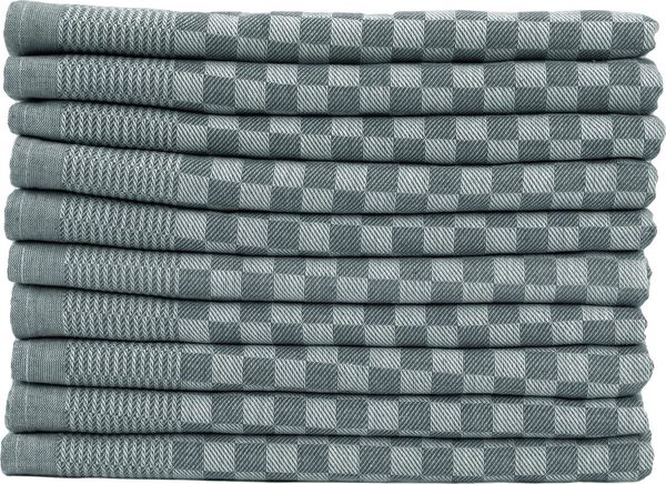One Home Geschirrtuch Karo, (10-tlg, Grubentücher Set), 100% Baumwolle, Halbzwirn Qualität