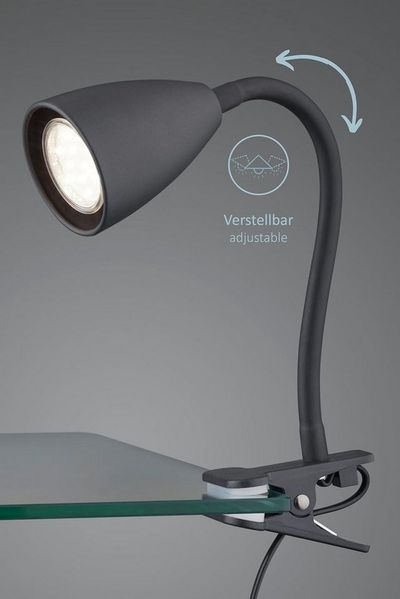 lightling Klemmleuchte Sandra, ohne Leuchtmittel, mit Schnurschalter, flexibel, IP20