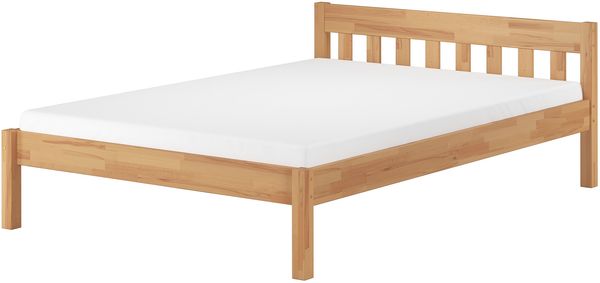 Überlanges Doppelbett Massivholzbett 140x220 Buche Zubehör wählbar V-60.83-14-220Rollrost und Matratze inkl.