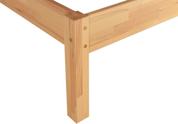 Überlanges Doppelbett Massivholzbett 140x220 Buche Zubehör wählbar V-60.83-14-220Rollrost und Matratze inkl. Bild 7