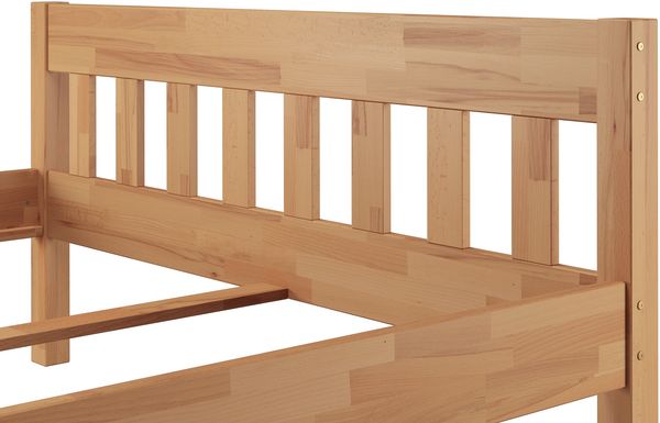 Überlanges Doppelbett Massivholzbett 140x220 Buche Zubehör wählbar V-60.83-14-220Rollrost und Matratze inkl. Bild 6