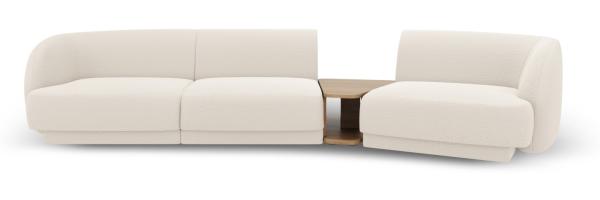 Micadoni Modulares Sofa Miley 3-Sitzer Rechts Boucle Beige