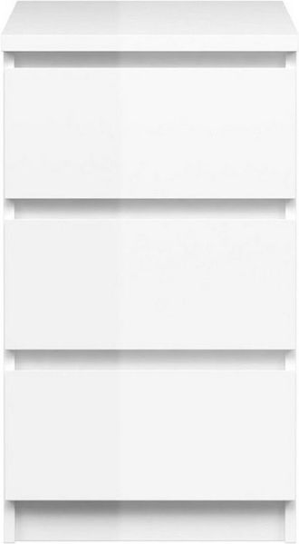 Nada Kommode 3 Schubladen weiss hochglanz Sideboard Highboard Schrank Flur Diele