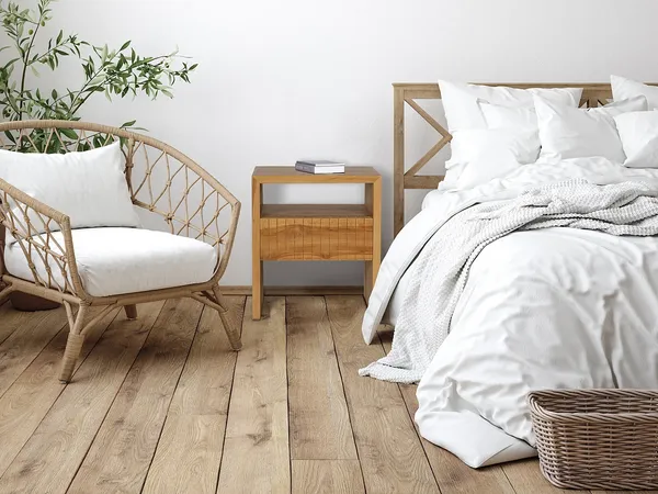 Vente-unique - REVUKA Bedside table Holz, Platte Beige - B 39 cm x H 52 cm x L 45 cm