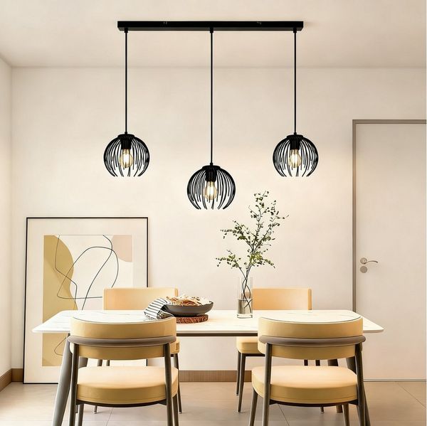 OTTO home Pendelleuchte Tonnia - Hängelampe, höhenverstellbar, Pendellampe, Metall, ohne Leuchtmittel, Leuchtmittel wechselbar, Lichteffekt durch Gitter-Optik, liefert eingeschaltet Schattenoptiken