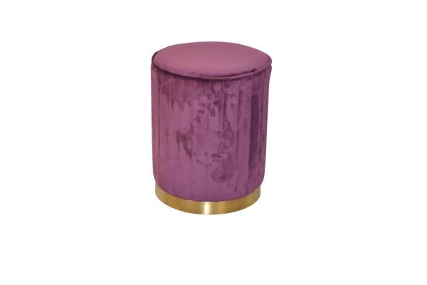 Sitzhocker mit Samtbezug "Carmen" bordeaux