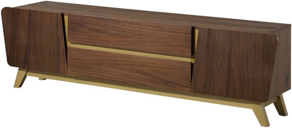TV-Board Nussbaum-Echtholzfurnier 200x40x55 braun lackiert BUTTERFLY #110