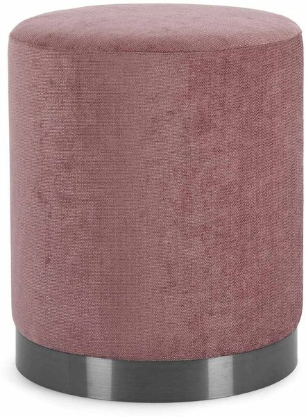 Hocker Ernestine aus Stoff, Altrosa, 35 x 35 x 42 cm