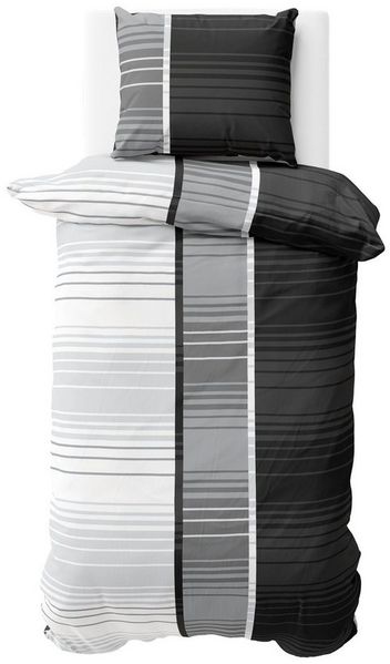 Visaggio Bettwäsche Allergiker geeignet 135x200, 155x200 oder 155x220, Microfaser, 2 teilig, modern und gestreift