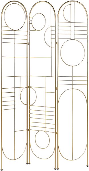 Raumteiler 3-teilig TURANIA Gold 100 cm 170 cm