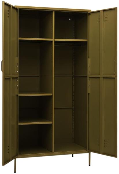 vidaXL Kleiderschrank, Stahl, Olivgrün, 90 x 50 x 180 cm Bild 8