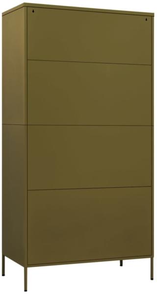vidaXL Kleiderschrank, Stahl, Olivgrün, 90 x 50 x 180 cm Bild 5