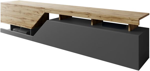 TV-Lowboard Nesezi 200 (Farbe: Anthrazit / Wotan) Bild 3