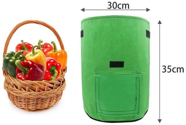 Clanmacy Pflanzkübel Pflanzsack Pflanztasche Kartoffel Atmungsaktiv 10X 30×35 cm Grün (10 St)