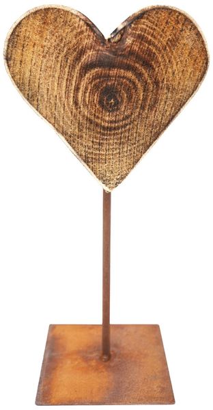 Badeko Holzherz 34 x 15 cm natur