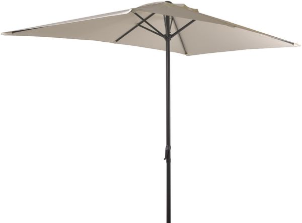Sonnenschirm LOTA 250x145cm 6 Streben Anthrazit Polyester | Gartenschirm Balkonschirm UV-Schutz