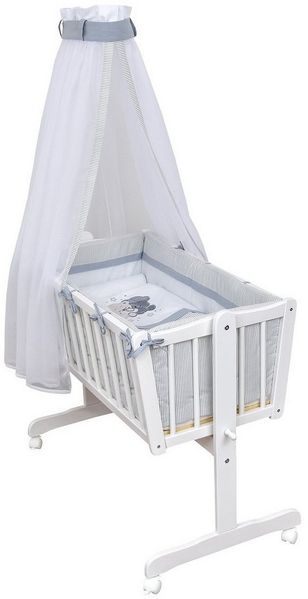 Baby-Delux Babybettwäsche Baby Wiegenset, Textilien, 6 teilig, Wiegenset 6-tlg. für Babywiege 90x40 (ohne Wiege) verschiedene Designs
