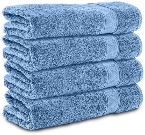 Komfortec Badetücher 100% Baumwolle, 470 g/m², Frottee (4-St), Handtücher 70x140 cm Set, Weich
