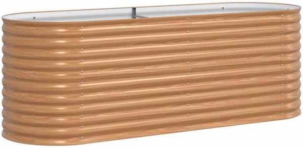 vidaXL Hochbeet Braun 240 x 80 x 81 cm Stahl 42011327