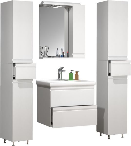 VCM Badmöbel Waschtisch Silora 919133 Weiß H. 180 x B. 120 x T. 46 cm