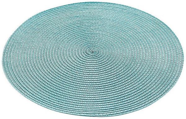 Macosa Home Platzset Unterlage Esstisch Tischdeko Untersetzer, (4-St), Tischsets Platzsets rund im 4er-Set, Ø 35 cm, abwischbar, türkis