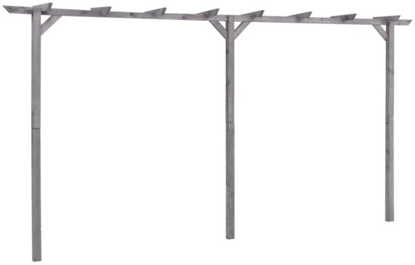 vidaXL Garten-Pergola Grau 400x40x205 cm Imprägniertes Kiefernholz 313568