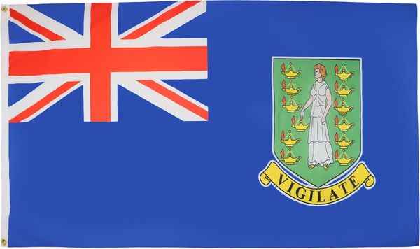 AZ FLAG - Flagge Britische Jungferninseln - 90x60 cm - Englische Fahne 100% Polyester mit Messing-Ösen - 50g