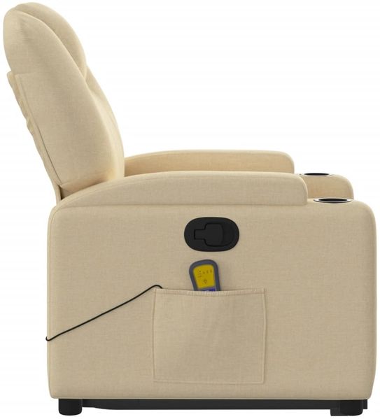 vidaXL Massagesessel mit Aufstehhilfe Creme Stoff 3204389 Bild 10