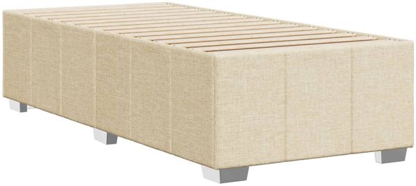 vidaXL Bettgestell ohne Matratze Creme 90x190 cm Stoff 3284802 Bild 6