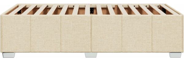 vidaXL Bettgestell ohne Matratze Creme 90x190 cm Stoff 3284802 Bild 5