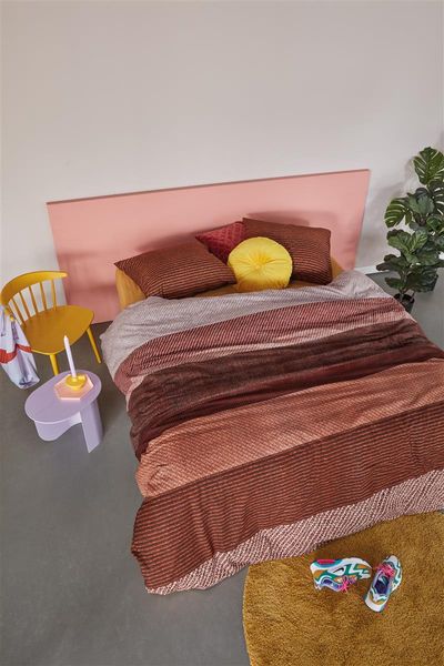 Beddinhouse Renforcé Bettwäsche Jacco Terra 155X220 155x220 cm + 1 x 80 x 80 cm 1 Bettbezug, 1 Kissenbezug Terrakotta