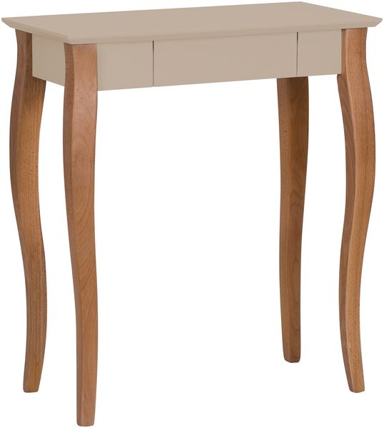 Ragaba Schreibtisch mit Schublade, MDF & Massives Buchenholz, 65x40 cm, Braun Beige