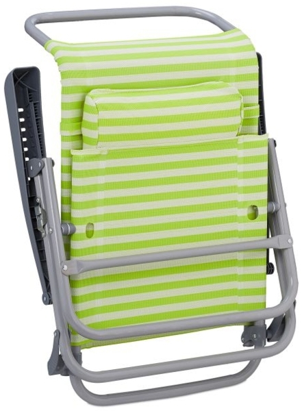 Klappbarer Liegestuhl mit Nackenkissen Bild 6