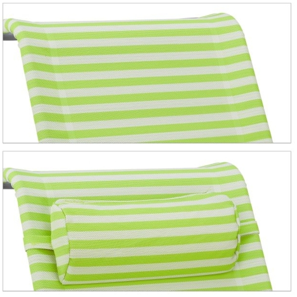 Klappbarer Liegestuhl mit Nackenkissen Bild 7