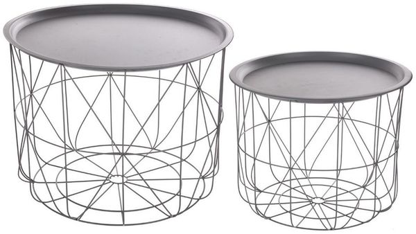 Set von Couchtischen aus Metall, verschiedene Größe Wohnzimmer Möbel, leichte und tragbare Tische