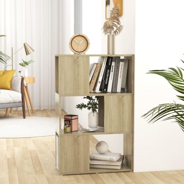 vidaXL Bücherregal Raumteiler Sonoma-Eiche 60x24x94 cm Holzwerkstoff 809074 Bild 3