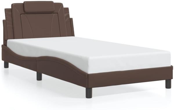 vidaXL Bettgestell "Viana" ohne Matratze Braun 100x200 cm Kunstleder 3208077