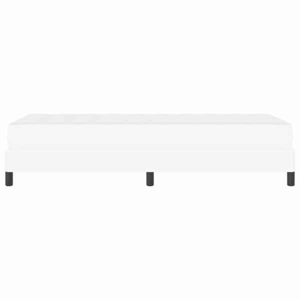 vidaXL Bett mit Matratze Reinweiß 90 x 190 cm Kunstleder 3398604 Bild 6