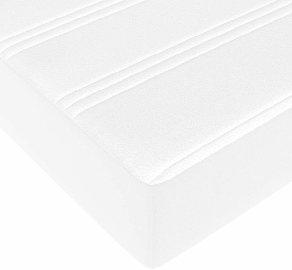 vidaXL Bett mit Matratze Reinweiß 90 x 190 cm Kunstleder 3398604 Bild 9