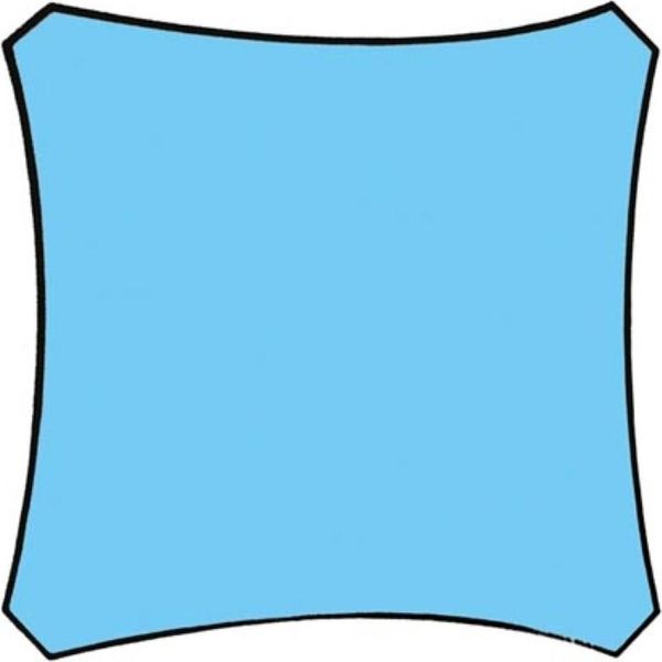 Sonnensegel Quadratisch Blau 3,6 x 3,6m - Sonnenschutz für Terrasse & Balkon Bild 3